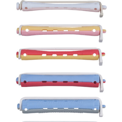 Bigudies Plastico Bicolor 4 Rojo/Amarillo