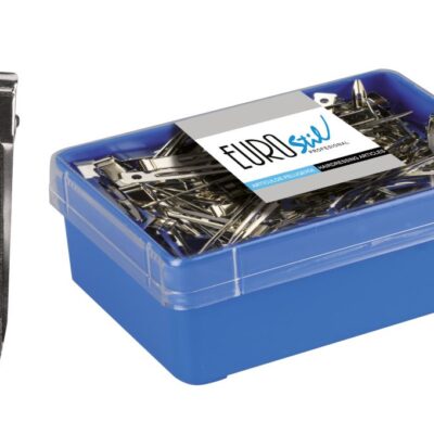 Pinzas Inoxidables Grandes 120uni EuroStil