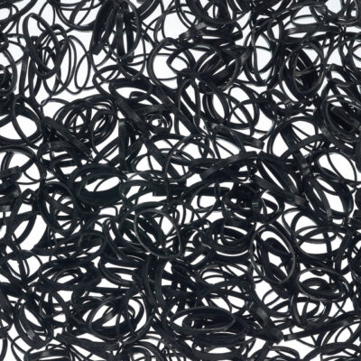 Mini Elasticos Negro 500uni Sibel