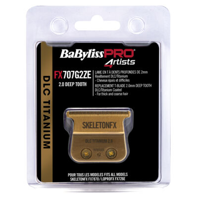 Cuchilla Skeleton T-Blade 2.0 Ttitainium Gold BabylissPRO