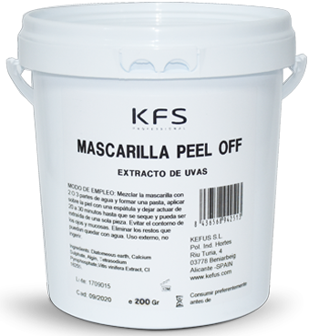 Mascarilla Alginatos Extracto de Uva 200gr KFS